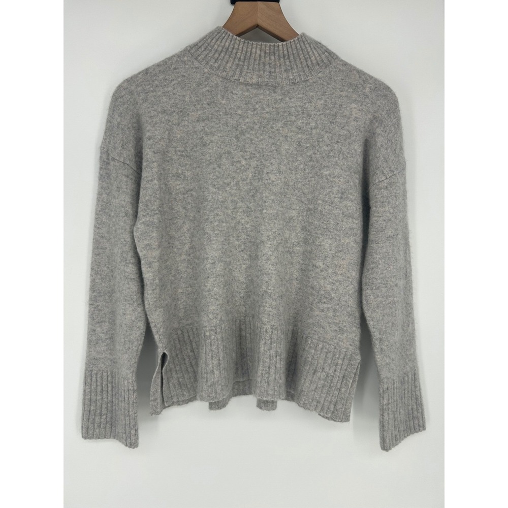 Banana Republic 100% Cashmere Gray Mock Neck Sweater In Women's Medium